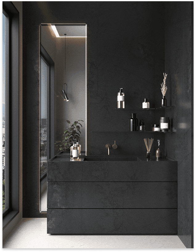 Neutral quartz detail